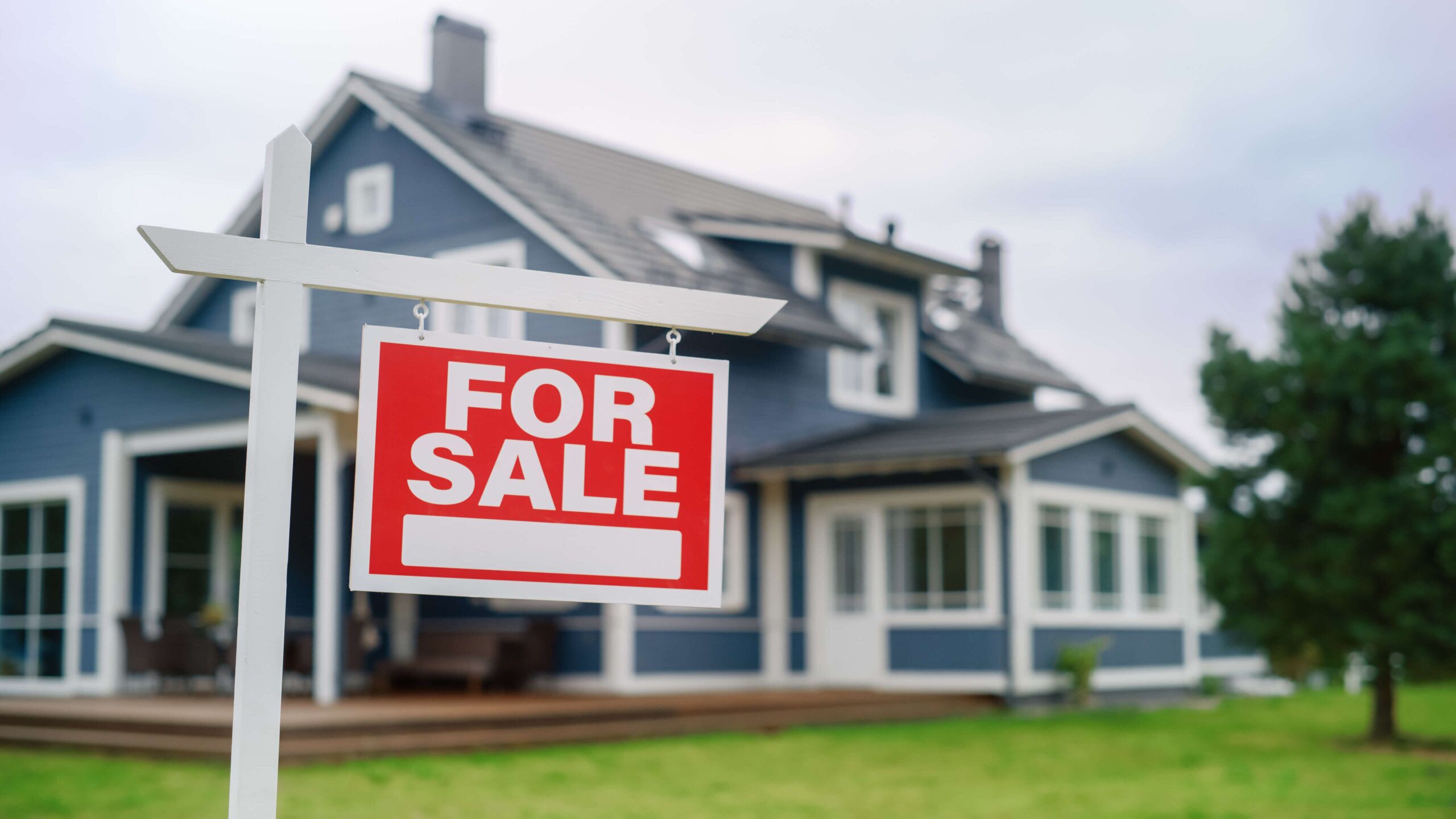 A home for sale with a new roof.
